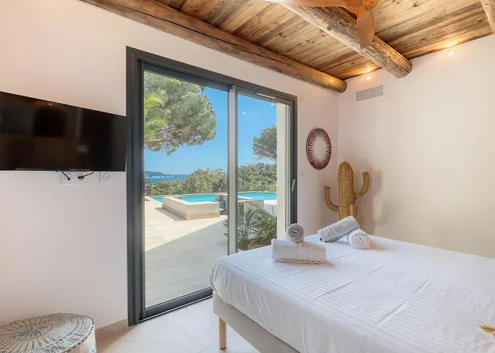 Vila Climatisee Au Lavandou Avec Vue Avec Piscine Chauffee *